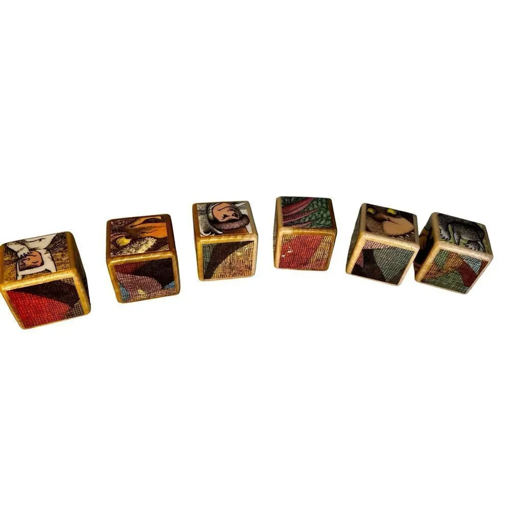 Where the Wild Things Are Wooden Blocks: Storybook Nursery Decor Set of 6